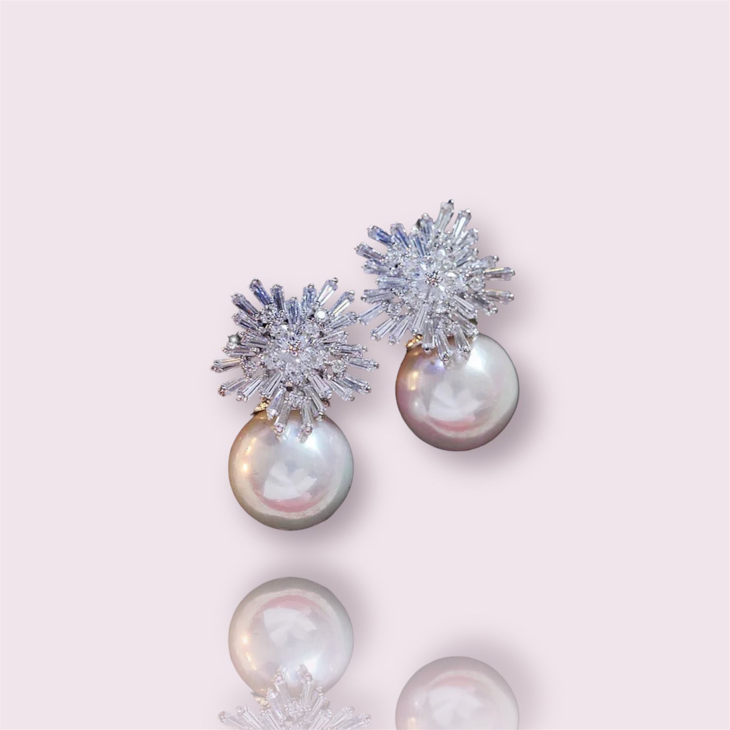 Pearls Snowflake Drop Earrings